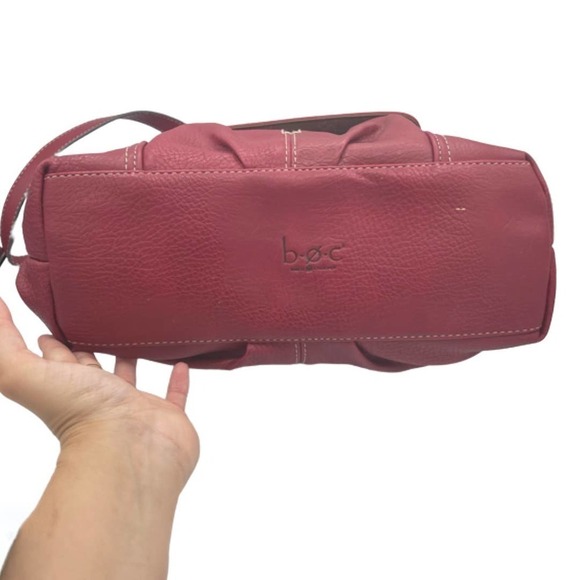 BOC BORN CONCEPT BURGUNDY VINYL PURSE - Picture 4 of 15